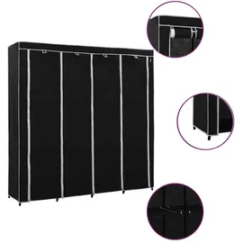 vidaXL Kleiderschrank Lyndel 175 x 170 x 45 cm Schwarz