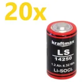 XCell 20x Kraftmax Lithium 3,6V Batterie LS14250 1/2 AA - Zelle