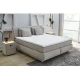 Jockenhöfer Gruppe Boxspringbett Carla, mit Bettkasten Kaltschaum-Topper" und Zierkissen, beige