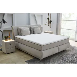 Jockenhöfer Gruppe Boxspringbett Carla, mit Bettkasten Kaltschaum-Topper", und Zierkissen, beige