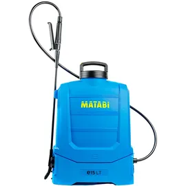 Matabi e15 LT Elektrischer Sprüher - Herausnehmbarer Li-Ion-Akku - Bis zu 150L Autonomie - Kompaktes und leichtes Design - Gepolsterte Gurte - Ergonomischer Tank - Inklusive Düsen - Hergestellt in EU