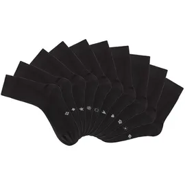 H.I.S. Basicsocken 10 Paare Schwarz 39-42