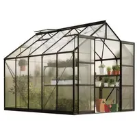 Vitavia Gewächshaus Phönix 8300 HKP, inkl. Fundament, ca. B257/H254/T324 cm, Schwarz
