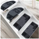 Karat Stufenmatte Akzent Grau Rechteckig