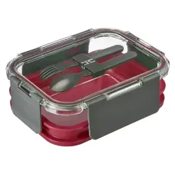 WESTMARK Comfort Lunch Box, 1,74 Liter, inkl. Besteck 2360227R , Farbe: rot