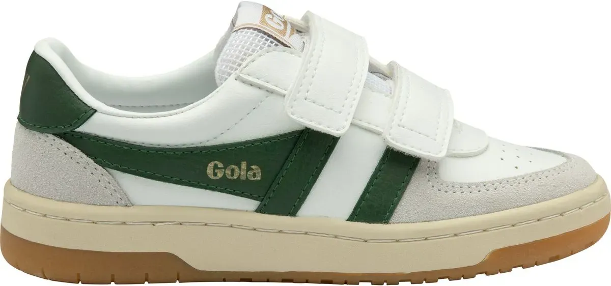 Gola Hawk Strap Sneaker Kids white/dark green (XN) 33K