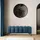 konsimo® Sitzhocker Veloursstoff 120 x 50 x 50 cm Blau/Rosa