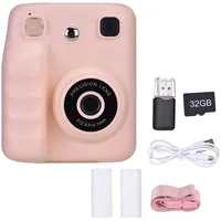 Sunydog 48 MP -Sofortbildkamera mit Papier und 32G-Karte für Im Alter von 3–14 Jahren, Kreativer Spaß (Rosa)