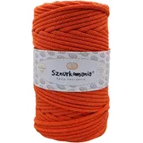 Geflochtene Baumwollkordel 5mm 100m, 46 Farben, Häkelkordel, Makramee Kordel, Makramee Garn, Premium Garn, Makramee Seil, Sznurkomania (Orange)