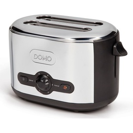 Domo Edelstahl Toaster DOMO DO428T in Retro Optik - Silber