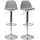 miliboo Design-Barhocker Hellgrau (2er-Set) STEEVY
