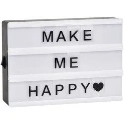 LED Licht Box Tafel Leucht Kasten Schild Kino Leuchte 85 Zeichen Wand Deko Lampe