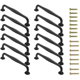 weidu 12er 128mm Schwarz Schrank Türgriff Küchengriff Kleiderschrank Knöpfe Griffe Möbelgriffe Knopfe Türgriffe