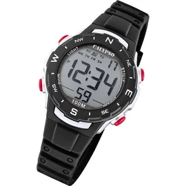 Calypso K5801/6 35 mm Kunststoffgehäuse Schwarz Silikonarmband Schwarz