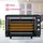ICQN Minibackofen 60 Liter XXL mit Umluft, Drehspieß, Emailliert, Anthrazit