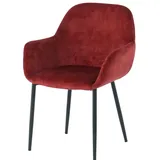 SIT »Lucy« Armlehnstuhl 2er-Set Samt rot 60x84x57,5 cm