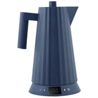 Alessi Elektrischer Wasserkocher mit Temperaturregelung Plissé blau 1,7l
