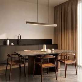 LUCANDE Mylosh 1-flg. dimmbar 110 cm Modern / Braun