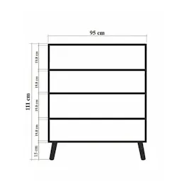 Dmora Kommode Dgiannin Wohnzimmerbuffet 95 x 36 x 111 cm BUNT