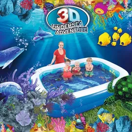 BESTWAY Family Pool 3D Abenteuer 262 x 175 x 51 cm