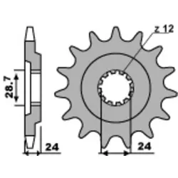 PBR Standard-Stahlkettenrad 530 - 530