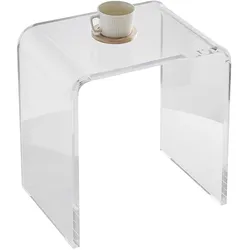 VEVOR Acryl-Beistelltisch 415 x 305 x 460 mm, U-förmiger Acryltisch Beistelltisch, Transparenter Couchtisch für Getränke, Essen, Snacks, Verwendet im Wohnzimmer, Schlafzimmer, Arbeitszimmer usw.