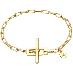 Elli PREMIUM Gliederkette Flach T- Bar Verschluss 925 Silber 18 Damen 