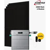 Balkonkraftwerk 2000 Watt, Bifazial Komplettset, Balkonkraftwerk, Zendure Solarflow 800 Pro - 0 % MwSt. (gem. § 12 Abs. 3 UStG)