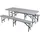 Garden Pleasure Sitzgruppe Mufaro, dunkelgrau Kunststoff, Metall, 3-teilig