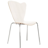 Mauser Sitzkultur Stapelstuhl, ergonomisch-er Schalenstuhl Wartezimmerstuhl, Gastro Bistro-stuhl Weiß weiß