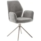 MCA Furniture Esszimmerstuhl Greyton Polyester grau 2er Set