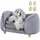 Vevor Haustiersofa, Hundecouch für kleine Hunde und Katzen, weiches samtiges Hundesofabett, 30 kg belastbares Katzensofa, Hundebett, Haustierbett Dunkelgrau