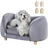 Vevor Haustiersofa, Hundecouch für kleine Hunde und Katzen, weiches samtiges Hundesofabett, 30 kg belastbares Katzensofa, Hundebett, Haustierbett Dunkelgrau