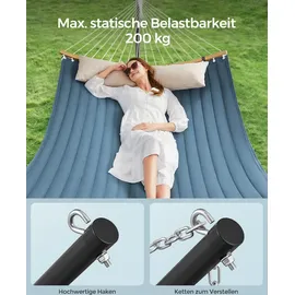 Songmics Hängematte mit Gestell 200 x 100 cm Blau