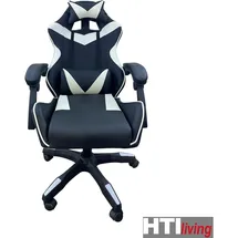 Hti-Living Krit Gaming-Stuhl Schwarz-Weiß