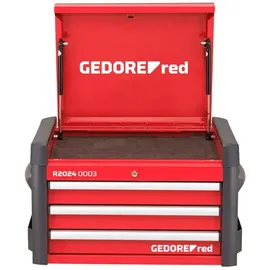 Gedore Werkzeugtruhe Stahl 446x724x470 mm rot 3 Schubladen