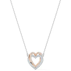 Swarovski Hyperbola Halskette Herz Weiß / Metallmix