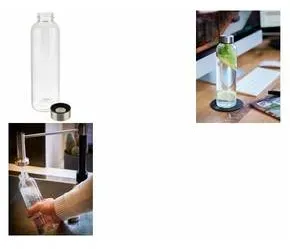 Preisvergleich Produktbild APS Trinkflasche, aus Glas, 1,00 Liter, transparent