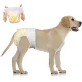 Flying Paws Hunde Windeln, 15 Stück L Einweg-Hundewindeln zum Anziehen für Hündinnen - Windeln für Rüden mit dehnbarem Bund Passend für Bundweite L-15