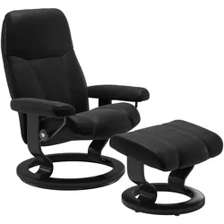 Stressless Sessel Consul | in schwarz mit Hocker M Lieferung ohne Montage