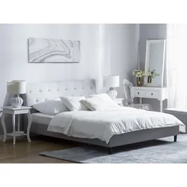 Beliani Saverne 140 x 200 cm Hellgrau