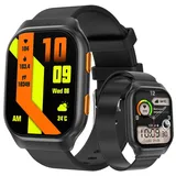 Smartwatch, Smartwatch Damen Herren, 1,96" AMOLED Fitness Tracker Uhren für Android iOS, IP68 Wasserdicht Pulsmesser Schrittzähler Aktivitätstra...