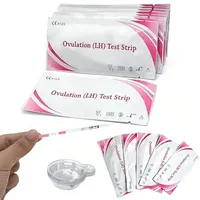 REROON 50 Count LH Ovulation Test Strips with Urine Cups for Fertility Women | Ovulation Strips Fertility Test Kits for Accurately Track | Bulk High Sensitivity for Home Use | Individually Wrapped
