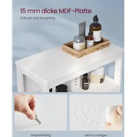 VASAGLE Badezimmerschrank mit 2 Türen weiß