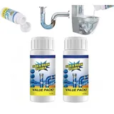 Abflussreiniger, Hochwirksamer Rohrreiniger mit Aktivschaum, Abflussreiniger, Toilettenreiniger-Schaumpulver, Abflussreiniger Für Toilette, Küche, Bad Und Dusche (2PCS)