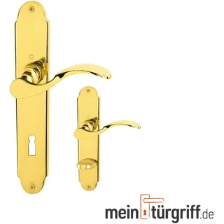 Hoppe Türdrücker Caracas BB WC Messing poliert F71 Türgriff Türklinke Türbeschlag, Ausführung: WC/Bad (WC)