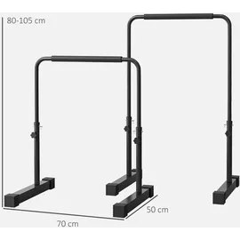 sportnow Dip Barren Bars Schwarz 80-100 cm