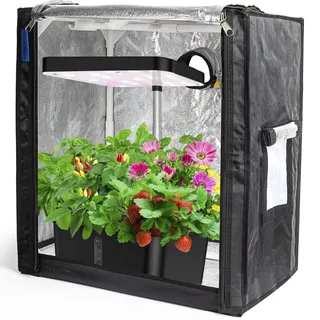 POTLAB Klein Growzelt für Aerogarden Indoor-Wachstumszelt,Hydrokultur Zimmerpflanzen,Mini Growzelt (48x35x55 cm)