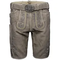 Krüger Trachtenlederhose Anakin Herren (1-tlg) Trachtenlederhose, Trachtenhose, Bayerische Lederhose, Oktoberfest grau 60