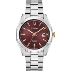 Automatikuhr BULOVA "98B422", silber (silberfarben), Armbanduhren, Damen, Armbanduhr, Herrenuhr, Damenuhr, Edelstahlarmband, Saphirglas